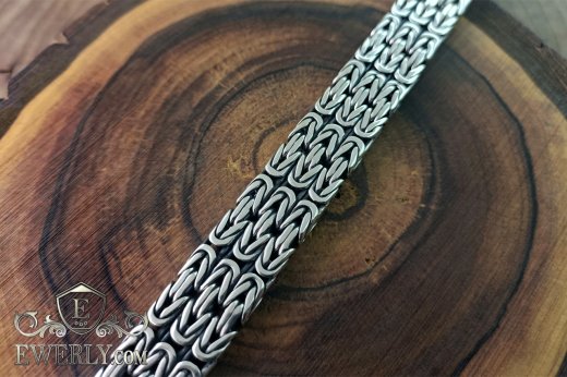 Men's silver weave "Triple Byzantium" massive to buy